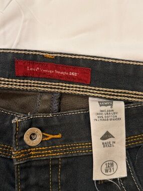 Levi’s Vintage Straight 562 Jeans Women’s Dark Wash Stretch Denim Sz 12 / W31